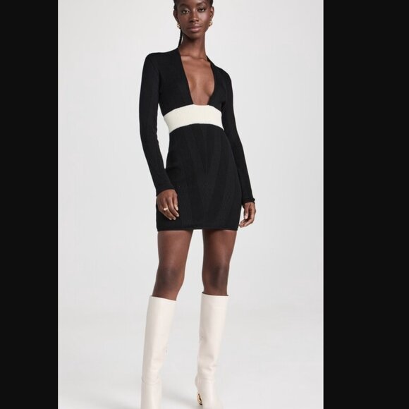Victor Glemaud U Front Long Sleeve Mini Dress NWT - Picture 1 of 11
